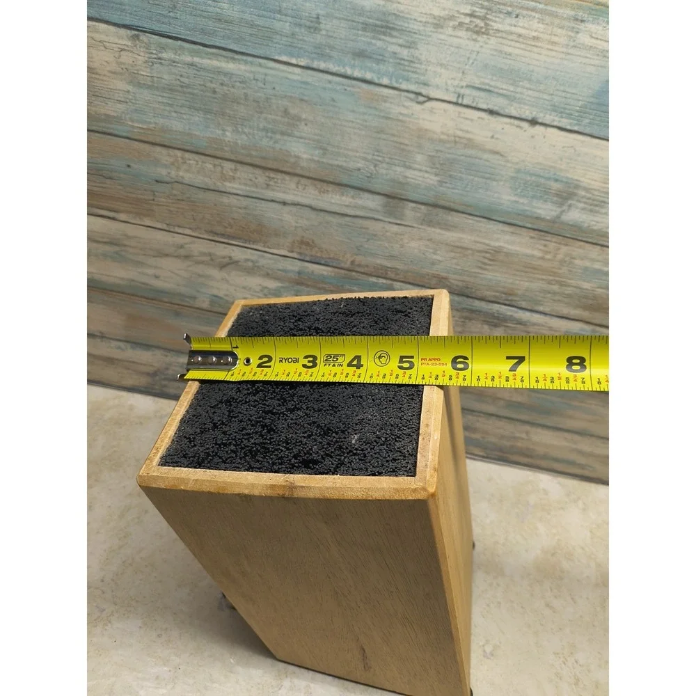 Kapoosh Batonnet Knife Block Light Oak WoodGrain with Flex‎ Rod Technology